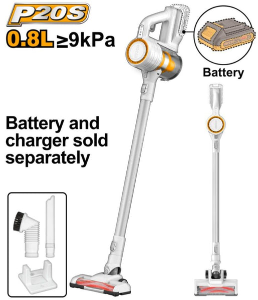 INGCO 20V Cordless Vacuum Cleaner CVLI20061 - Upright, 0.8L Capacity