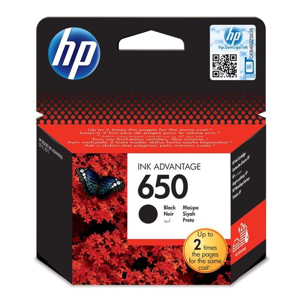 HP 650 Black Ink Cartridge Original - Reliable Printing Performance