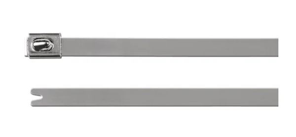 HellermannTyton MBT8S Stainless Steel Cable Tie, Ball Lock - Durable & Non-Releasable