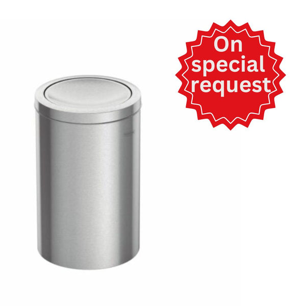 Tramontina Swing Stainless Steel Bin 20L - Scotch Brite Finish And Hinged Lid - 94542/120