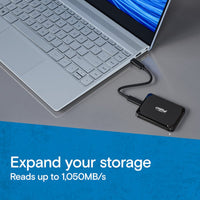 Crucial X9 2TB Portable SSD - Black, External Solid State Drive