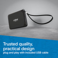 Crucial X9 2TB Portable SSD - Black, External Solid State Drive