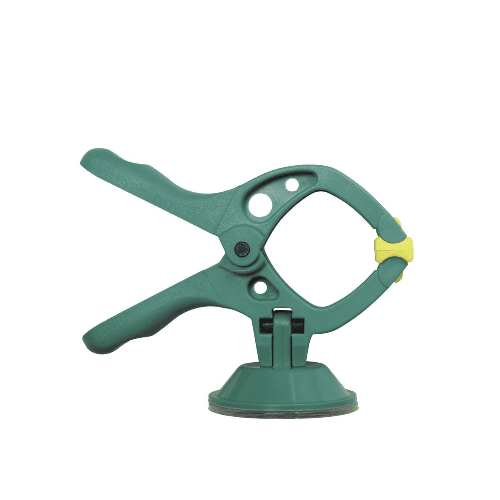 WOLFCRAFT Microfix Spring Clamp with Suction Cup 3638000. Temporary fixing on smooth surfaces. Clamp width 30mm.