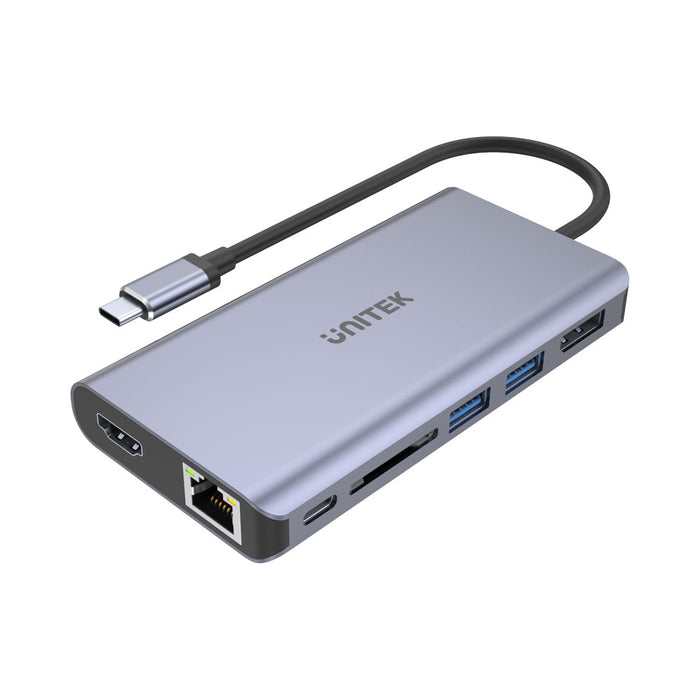 UNITEK USB3.1 7 IN 1 USB ETHERNET HUB (D1056A) - HUB-USB3.1-TYPE-C