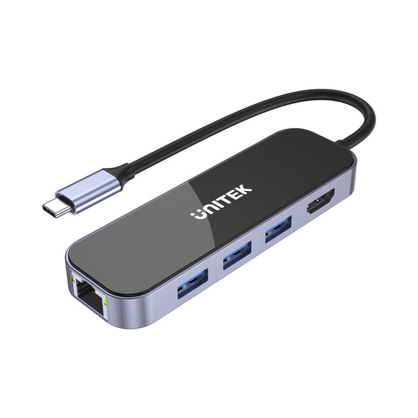 UNITEK 3P 6 IN 1 TYPE-C TO HDMI HUB (D1084A)...* - HUB-TYPE-C-D1084A