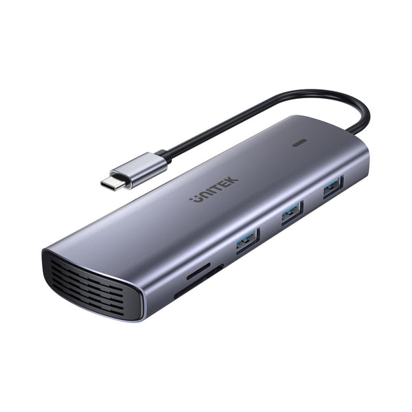 UNITEK 9IN1 USB3 HUB WITH DUAL CARD RD(D1113A) - HUB-USB3.0-C-D1113A