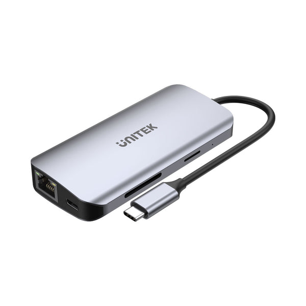 UNITEK USB-C 8IN1 HUB SPACE GRY(D1122A01) - DS-USB-HUB-D1122A01