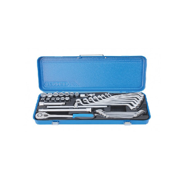 Gedore 1/2" Drive Socket Set D19 YM1B-10T - Premium Mechanics Tool Set with Ratchet, Sockets & Wrenches | chavda.com