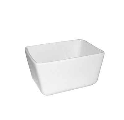 FORTIS PRIMA White Sachet Holder 9cm - Rectangular Porcelain Serving Bowl - Chavda Catering Supplies