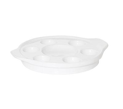 Fortis Prima White Snail Dish 20cm: Escargot Serving Plate, Catering Porcelain, Buy Now