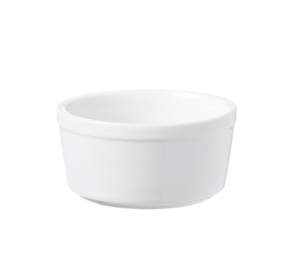 White Ceramic Ramekin 9cm | Fortis Prima DA-013 for Catering & Baking | Durable and Elegant Ovenware