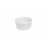 BCE Prima - White - Ribbed Ramekin - 9Cm (24) - DA-015