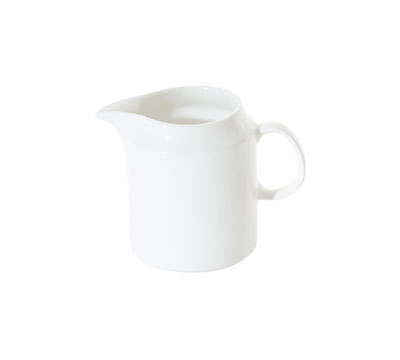 FORTIS PRIMA White Ceramic Cream Pitcher 50cl. Milk Jug, Serving Jug for Restaurant & Home Use. Classic Design, Durable Tableware