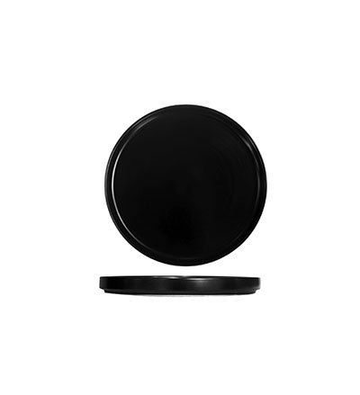 FORTIS STUDIO Black Plate - 23.5cm - Stylish Modern Dinnerware | Shop Now at chavda.com