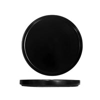 FORTIS STUDIO Black Plate 28cm | Modern Dinnerware | Restaurant & Home Use