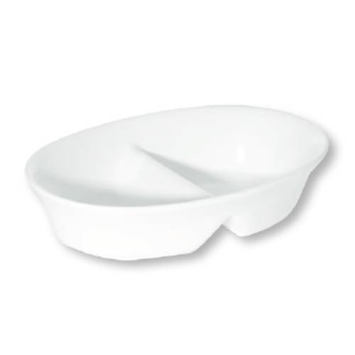 FORTIS Prima - White - Oval Divided Bowl - 20Cm (12) - DA-1085