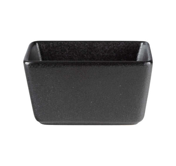 FORTIS TEMPEST Black Sachet Holder 9cm - Textured Ceramic Crockery for Food Service | Image