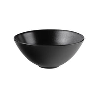 FORTIS TEMPEST Black Soup/Cereal Bowl - Textured Ceramic Crockery for Restaurants & Home Use. DA-1114.
