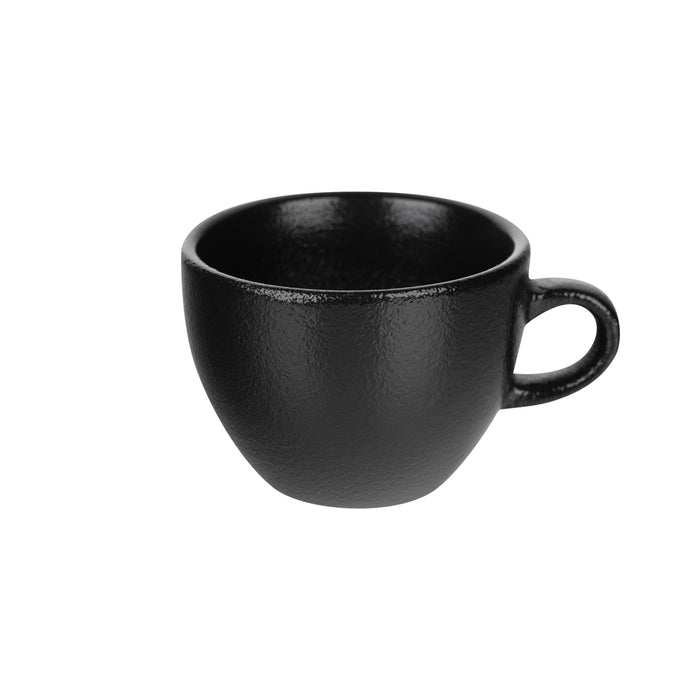Fortis Tempest Black Espresso Cup 7cl - Textured Ceramic Coffee Cup - Chavda.com