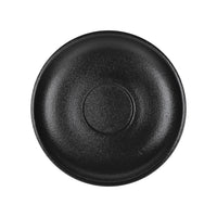 Fortis Tempest Black Espresso Saucer 12cm - Textured Ceramic Restaurant Tableware | Chavda.com