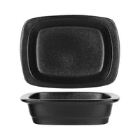 FORTIS TEMPEST Black Lasagne Dish 40CL | Textured Ceramic Servingware - chavda.com