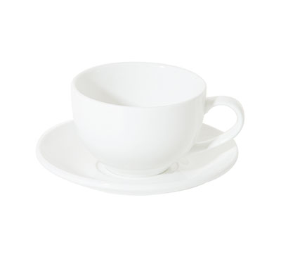 Fortis Prima White Cappuccino Cup 30cl - Ceramic Coffee Mug - Ideal for Cafe or Home Use