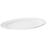Fortis Prima White Oval Platter 36cm | Rimmed Catering Plate | Chavda
