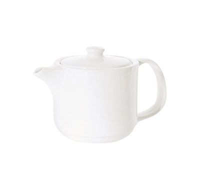 FORTIS PRIMA White Tea Pot with Lid 50cl - Ceramic Teapot for Catering