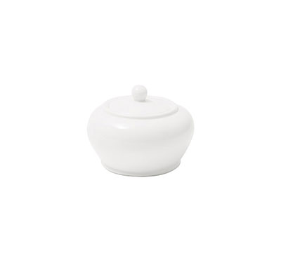 FORTIS PRIMA White Sugar Bowl with Lid - 20cl Porcelain Catering Restaurant Supplies DA-304