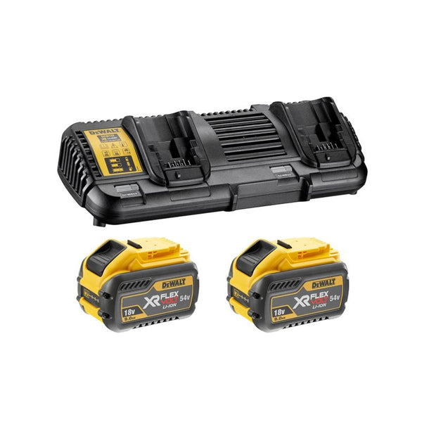 DeWalt Xr Universal Dual Port Charger With 54V 9Ah Batteries - DCB132X2-QW