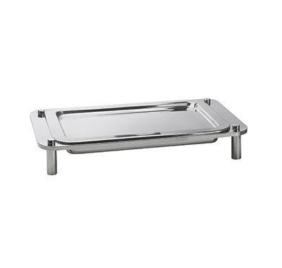 TIGER DOMINO Cold Display: Stainless Steel Chafing Dish w/ Ice Packs, 615x350x103mm. Commercial Food Display for Buffets & Catering
