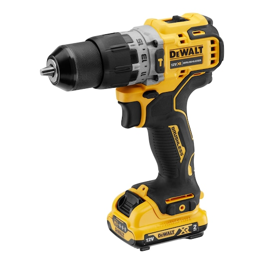 Dewalt 12V XR Brushless Sub-Compact Hammer Drill Driver - 2 X 2Ah - DCD706D2-QW