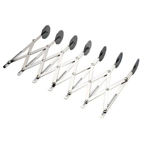 7-Wheel Dough Cutter: Adjustable Stainless Steel Pastry Divider for Baking Uniform Strips
