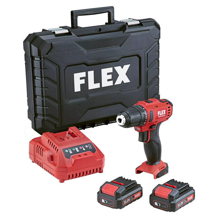 Flex 'Drill/Driver, Promotional pack, 2x2.5Ah battery, charger, LD, in CC 450561