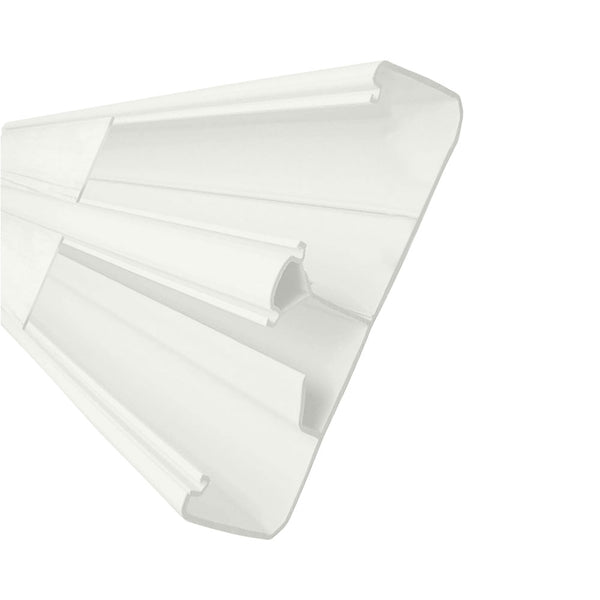 DECORDUCT 165X55X2.5M 3 COMP 2 COVER WHITE - NET-TRUNK-DDT20WH