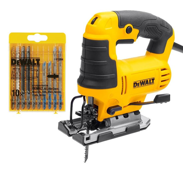 JIGSAW DEWALT 75MM 500W W/BLADE includes 10 blades DWE349B-ZA