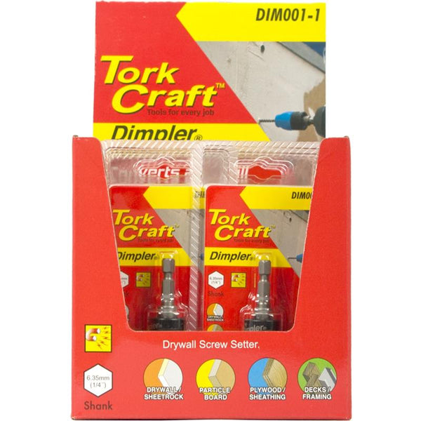 TORK CRAFT Dimpler Drywall Driver Display Box With 10 X Dim001 - DIM001-1