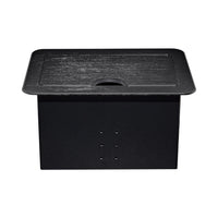 LINKQNET FLIP-LID RECESSED DESKTOP CUBBY - BLACK - NET-DMS-668/B