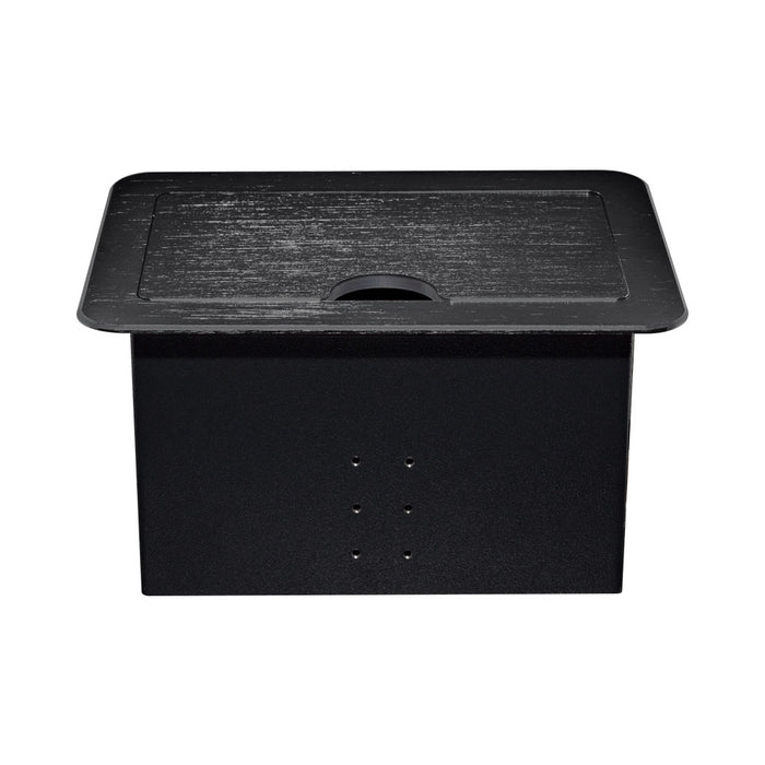 LINKQNET FLIP-LID RECESSED DESKTOP CUBBY - BLACK - NET-DMS-668/B
