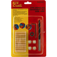 TorkCraft 8mm Doweling Kit: 27pc Wood Joints Accessories, Drill Bit, Dowel Centers for Woodworking