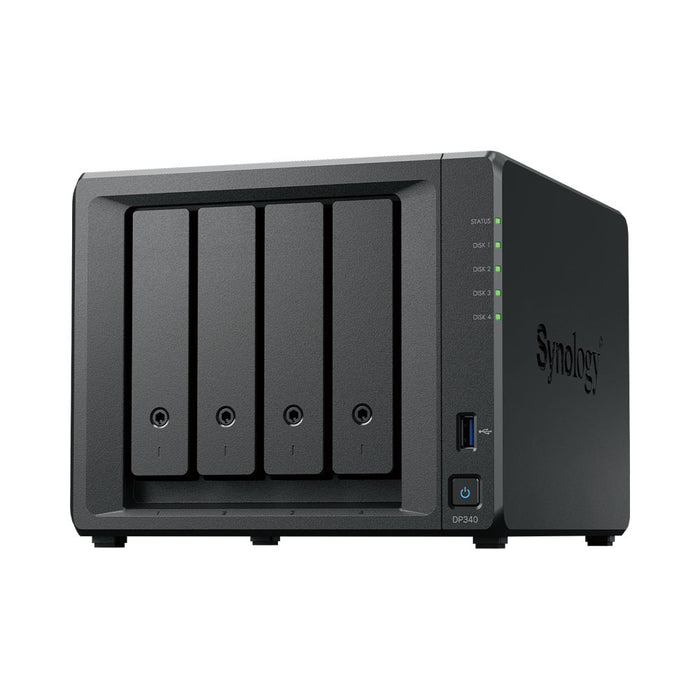 SYNOLOGY DP340 4-BAY ACTIVEPROTECT APPLIANCE WITH 4× 8TB HDD AND 2× 400GB M.2 SSD PRE-INSTALLED - CAS-NASBOX-DP340