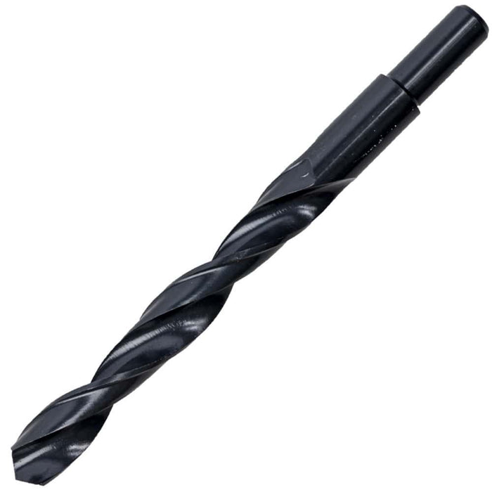 Black HSS Drill Bit, 16mm Reduced Shank - High-Speed Steel Drill Bit for Wood and Metal