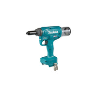Makita DRV250ZJ Cordless Rivet Gun - 20KN Pull Force, 2.4-6.4mm Rivets