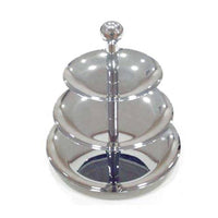GLOBAL Display Stand S/Steel - 3 Tier 266Mm X 220Mm X 167Mm - DSS0003