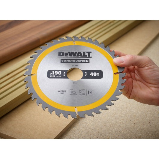 DeWalt Circular Saw Blade 190x30mm 40T DT1945-QZ