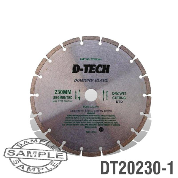 DIAMOND BLADE SEGMENTED STD. 230X22,23MM SCREED/BRICK/MASONRY