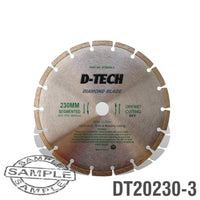 DIAMOND BLADE SEGMENTED STD. 230X22,23MM CONCRETE/CEMENT