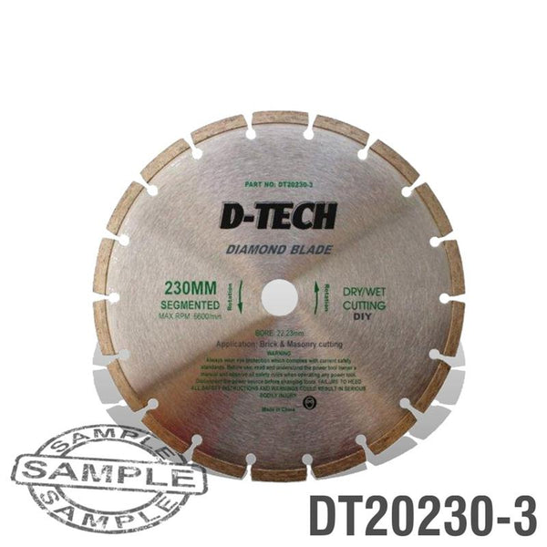 DIAMOND BLADE SEGMENTED STD. 230X22,23MM CONCRETE/CEMENT