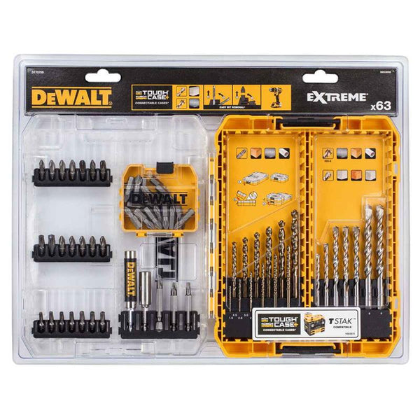 DeWalt 63Pc Drill Drive Set With Extreme Drill Bits - DT70759-QZ