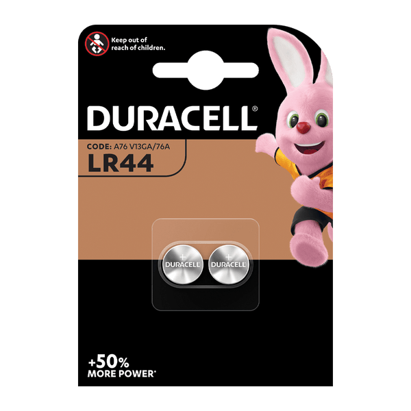 Batteries Duracell Alkal Lr44 P02 P/10 Dur013926 MTS